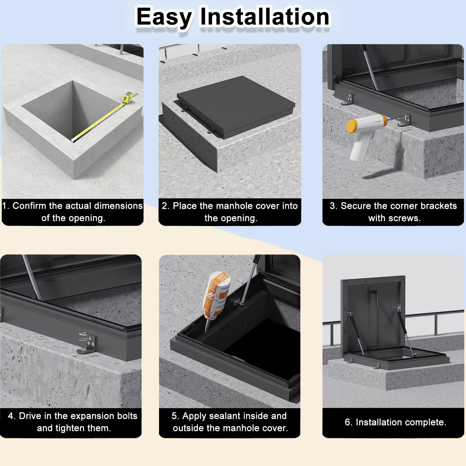 Techo Trampilla de Mantenimiento 20x20-40x40 Pulgadas Puerta de Acceso de Emergencia para Hogar Trampilla de Techo Seguridad y Fácil Instalación (56x66cm/22x26)