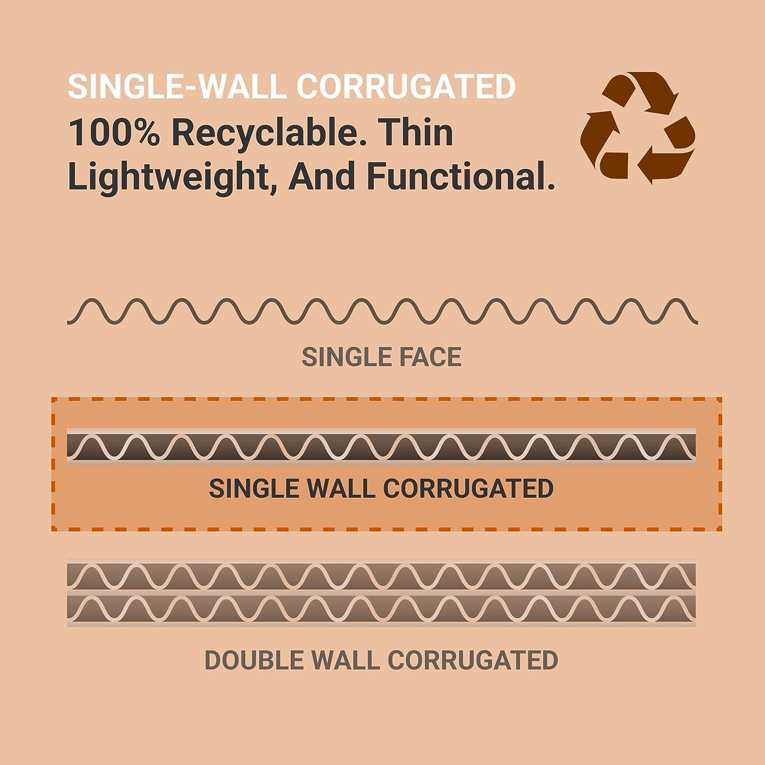 BOX USA Storage Bins Large 18"L x 12"W x 10"H 25-Pack - Corrugated Cardboard Box for Packing, Moving, and Storage