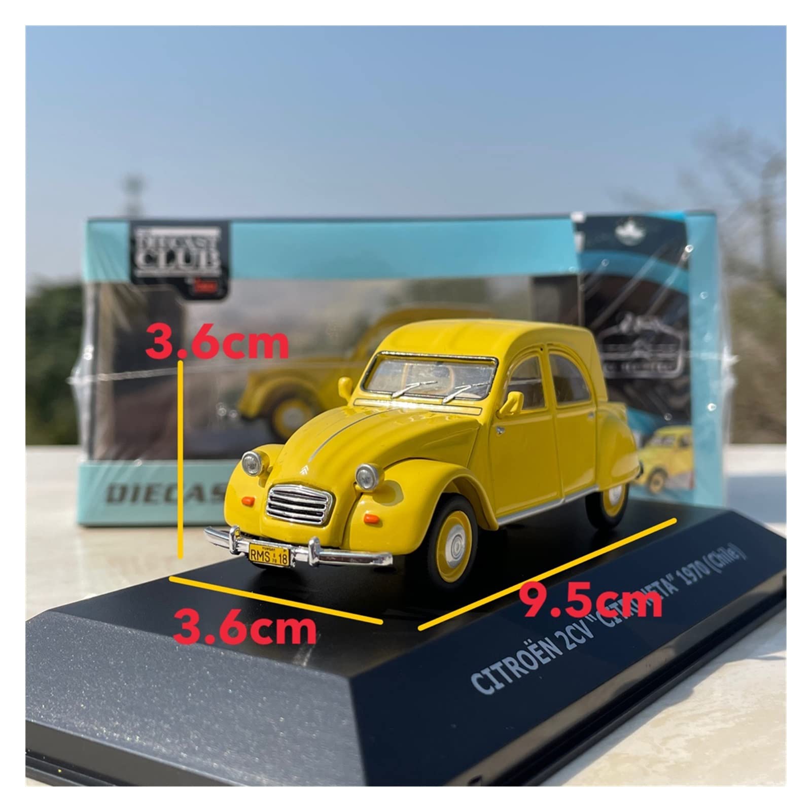 Veicoli a Motore in Scala 1/43 per Citroen 2CV Simulazione Modello di Auto d'Epoca in Metallo Pressofuso Giocattolo Veicolo Collezione per Adulti Modello di Auto Replica