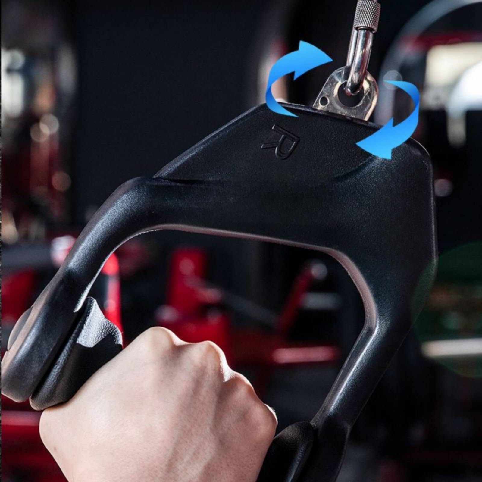 perfk Handle Barra de Tracción Agarre Accesorio Mango para Cable con Diseño Ergonómico de Doble Empuñadura Giratoria Superficie Texturizada Antideslizante