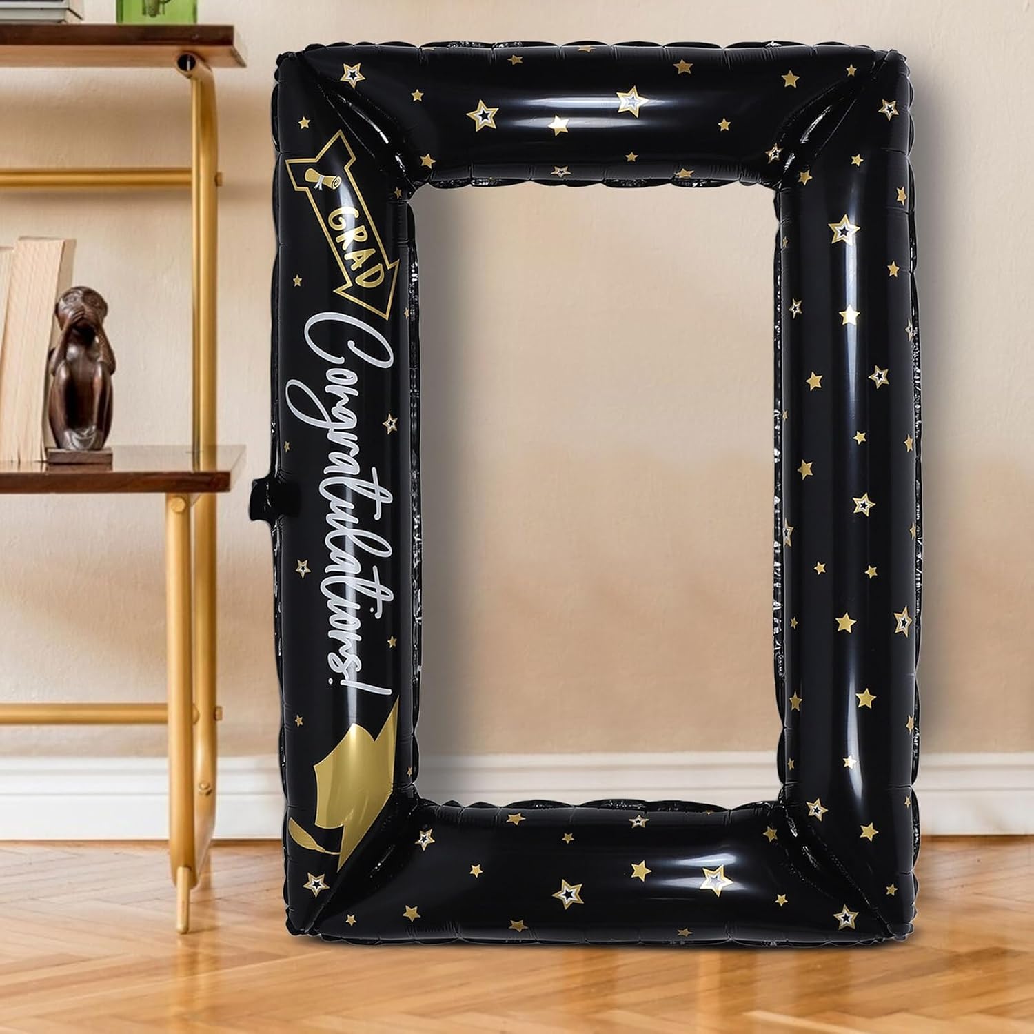 Inflatable Graduation Photo Booth Selfie Frame, Lightweight Handheld Graduation Party Decoration, Creative Photo Prop for Graduate Pictures and Celebration Backdrop