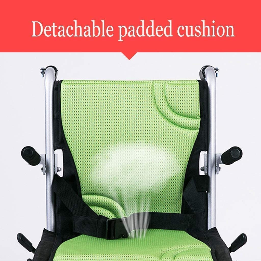 Silla de ruedas, luz plegable portátil simple viejo viaje scooter minusválidos carro, portátil