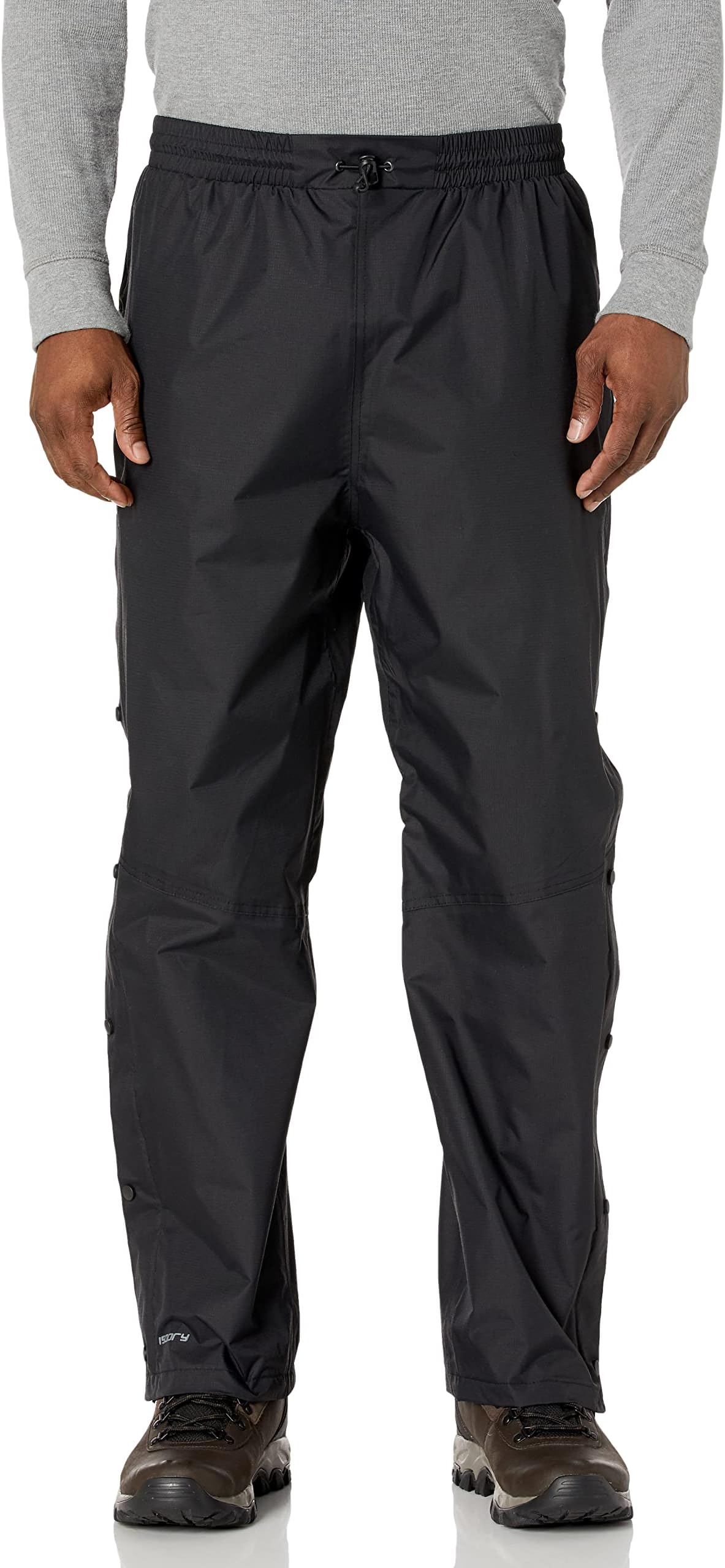 Mountain WarehouseDownpour Mens Waterproof Trousers - Taped Seams & IsoDry Half Leg Zip Overtrousers - Wet Weather, Walking, Outdoors & Camping