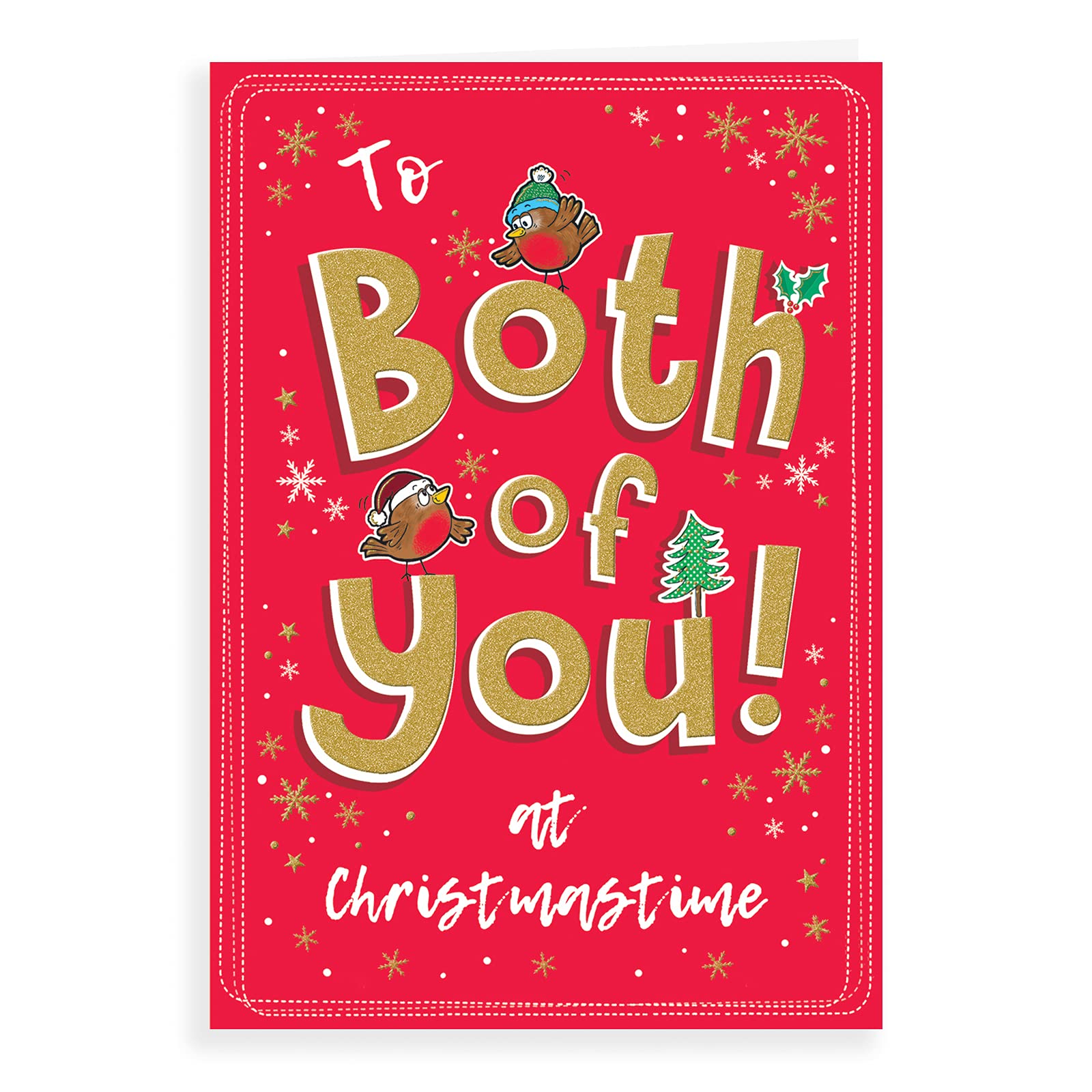 Fun/Humour Christmas Card to Both of You - 9 x 6 inches - Piccadilly Greetings, A41364