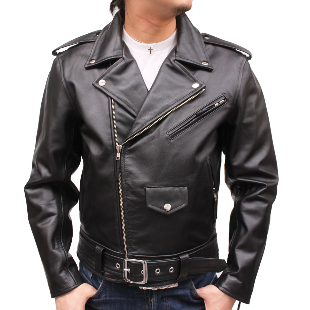 極美品✨Lisiere ライダースジャケット 馬革 定価18万 レオパード 極美品✨Lisiere ライダースジャケット 馬革 定価18万 レオパード