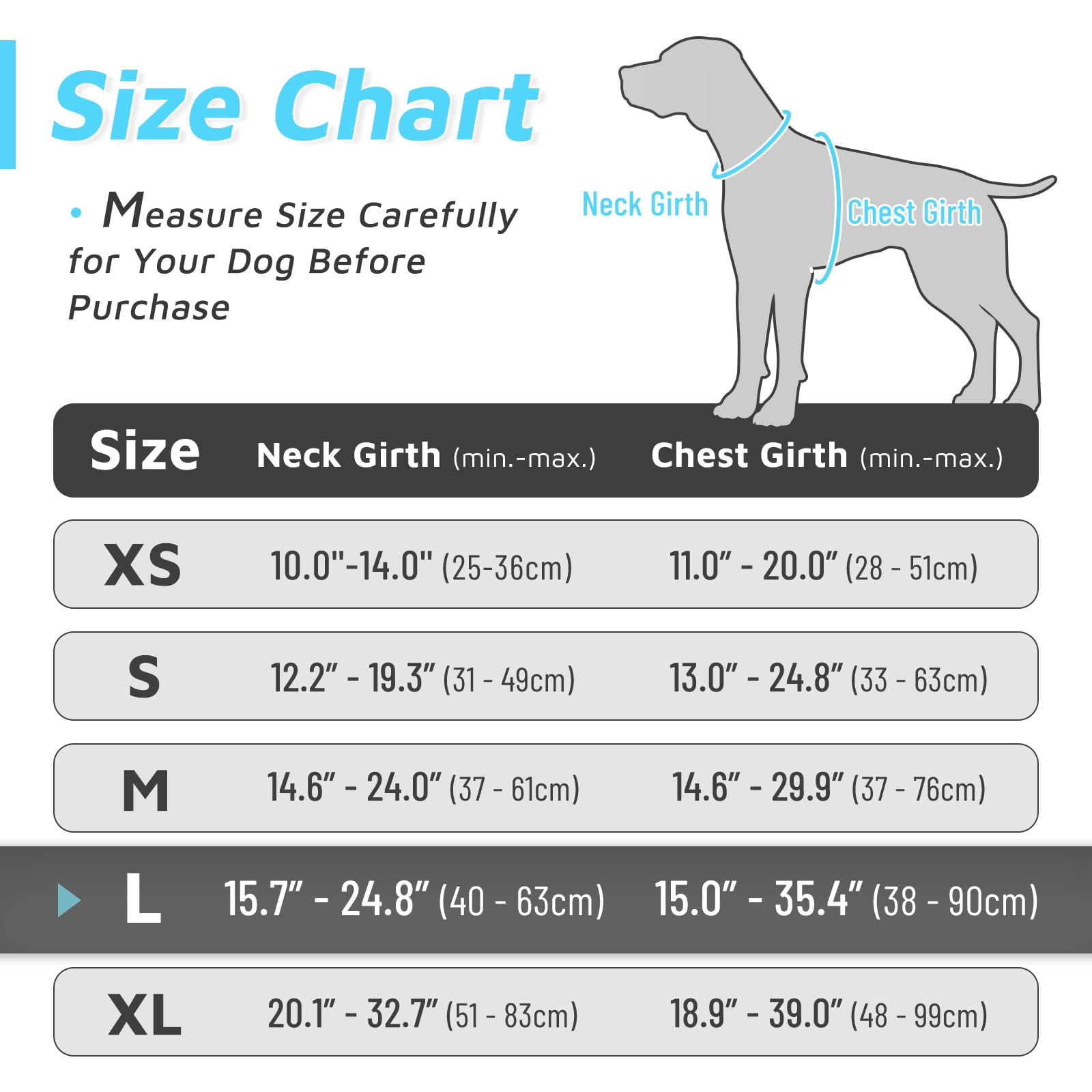 Eagloo Pettorina Cane Taglia Grande, Pettorina ad h, Pettorina Antifuga Cane, Pettorina Anti Tiro per Cani con Doppio Gancio, Imbracatura Robusto e Regolabile per Addestramento, L, Azzurro