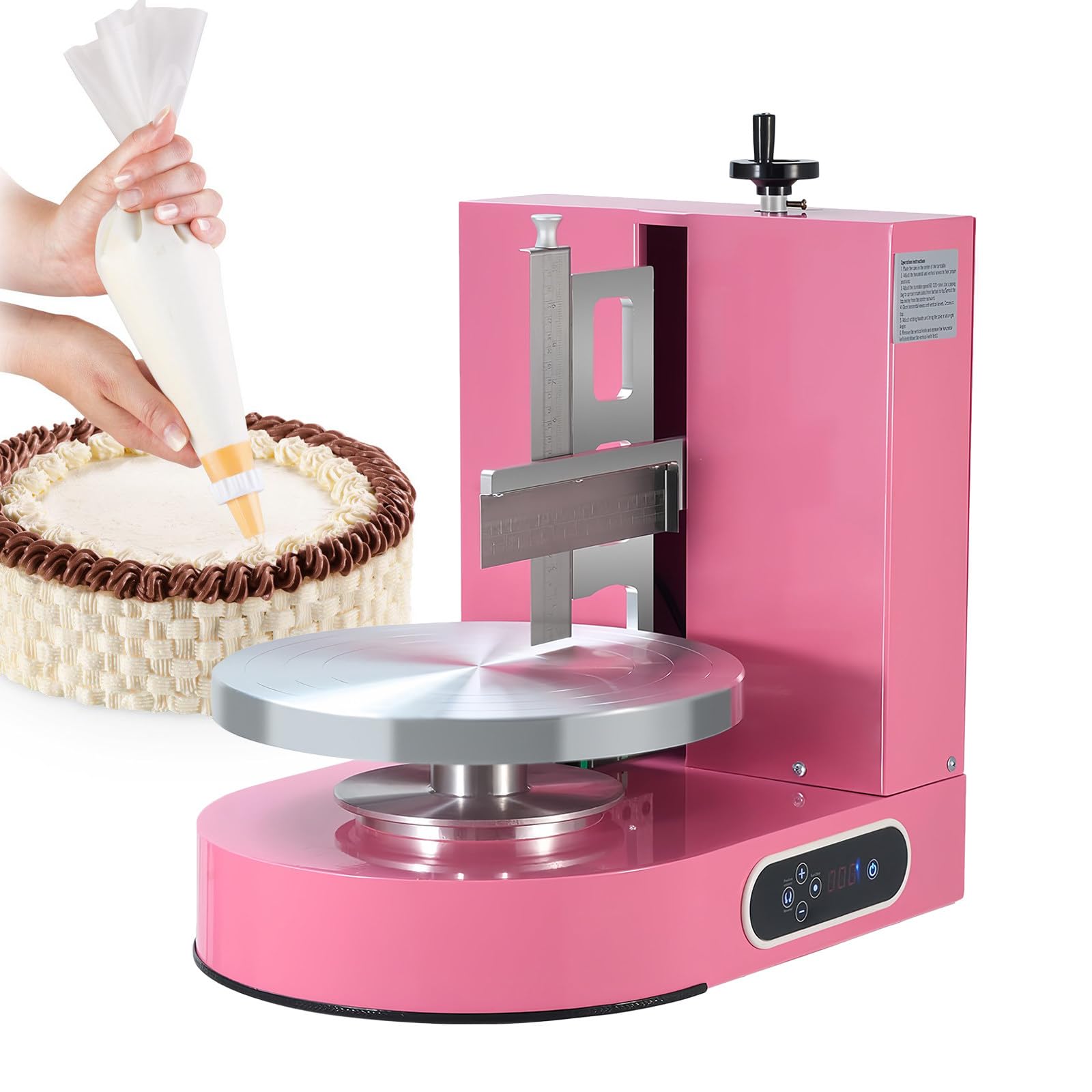 Elektrische Kuchendekorationsmaschine mit verstellbarem rotierendem Schaber für professionelles Backen
