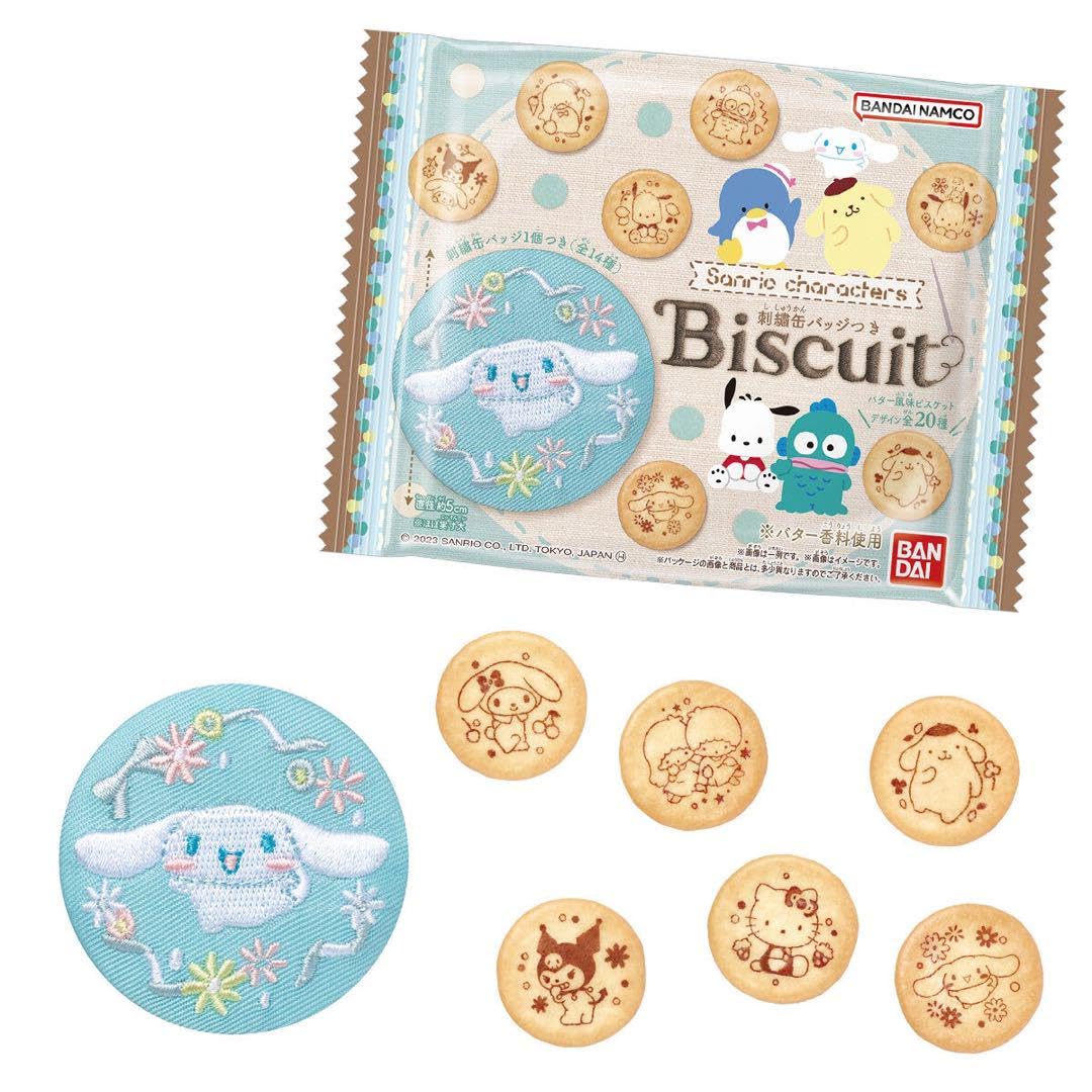 Amazon | サン リオキャラクターズ 刺繍缶バッジビスケット