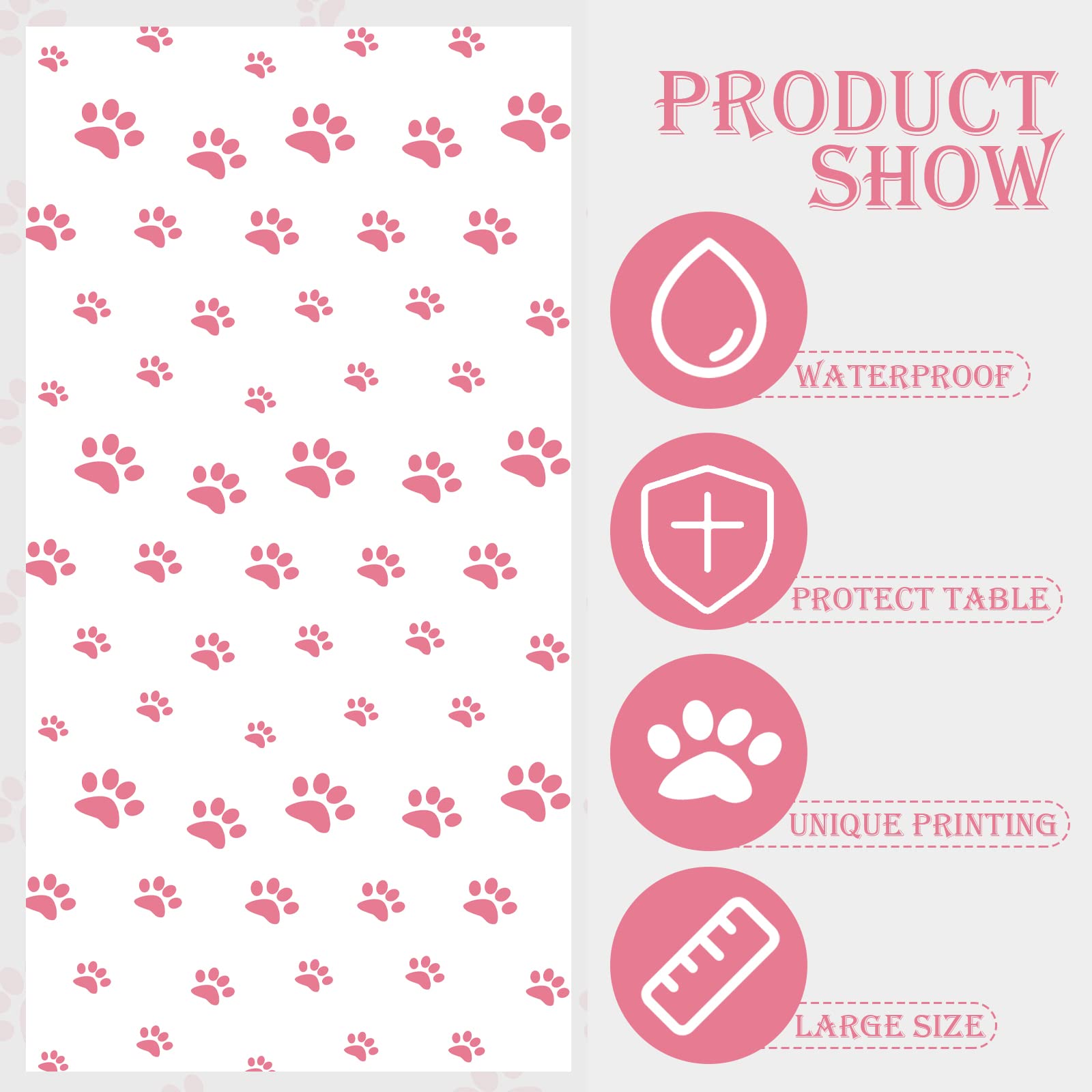 Whaline 50pcs Dog Paw Paper Plates, Disposable Cute Pet Paw...