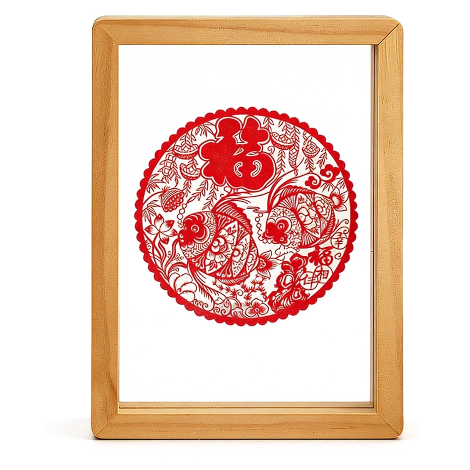 Rounded Corner Photo Frame, Empty Frame with Glass, Double-Sided Transparent for Specimen Embossed Calligraphy Display photograph(Wood,A4)