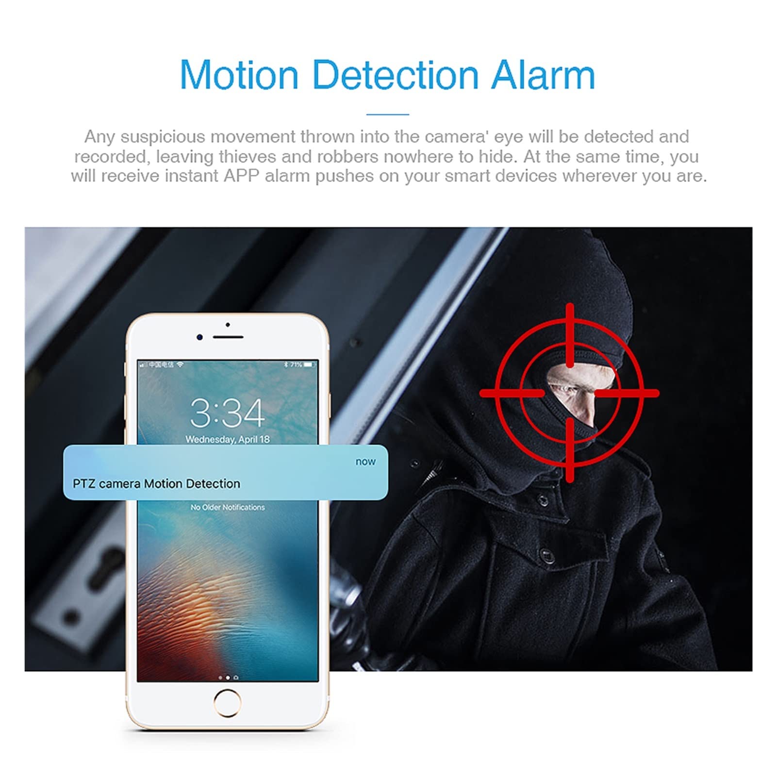 Telecamera per Interni Fotocamera da Interno 1080p Cloud HD IP. Telecamera WiFi Auto Tracking Telecamera Vision Security Security Home Camera (Color : 1, Size : 1080P White)