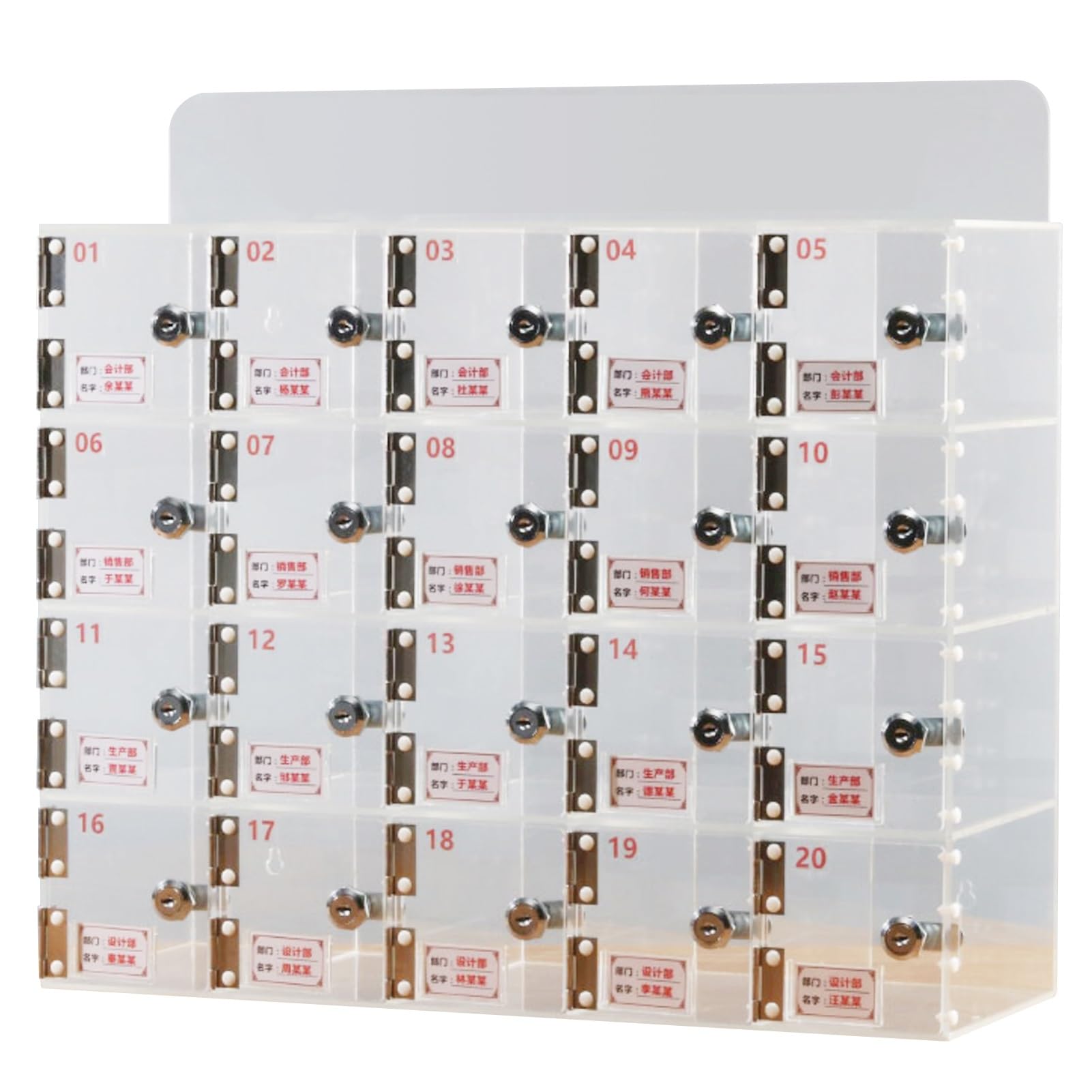SDdPulse Caja de almacenamiento de acrílico para teléfono móvil montada en la pared, taquillas de empleados de 15 bits para espacios de trabajo y almacenamiento seguro del teléfono, ideal para
