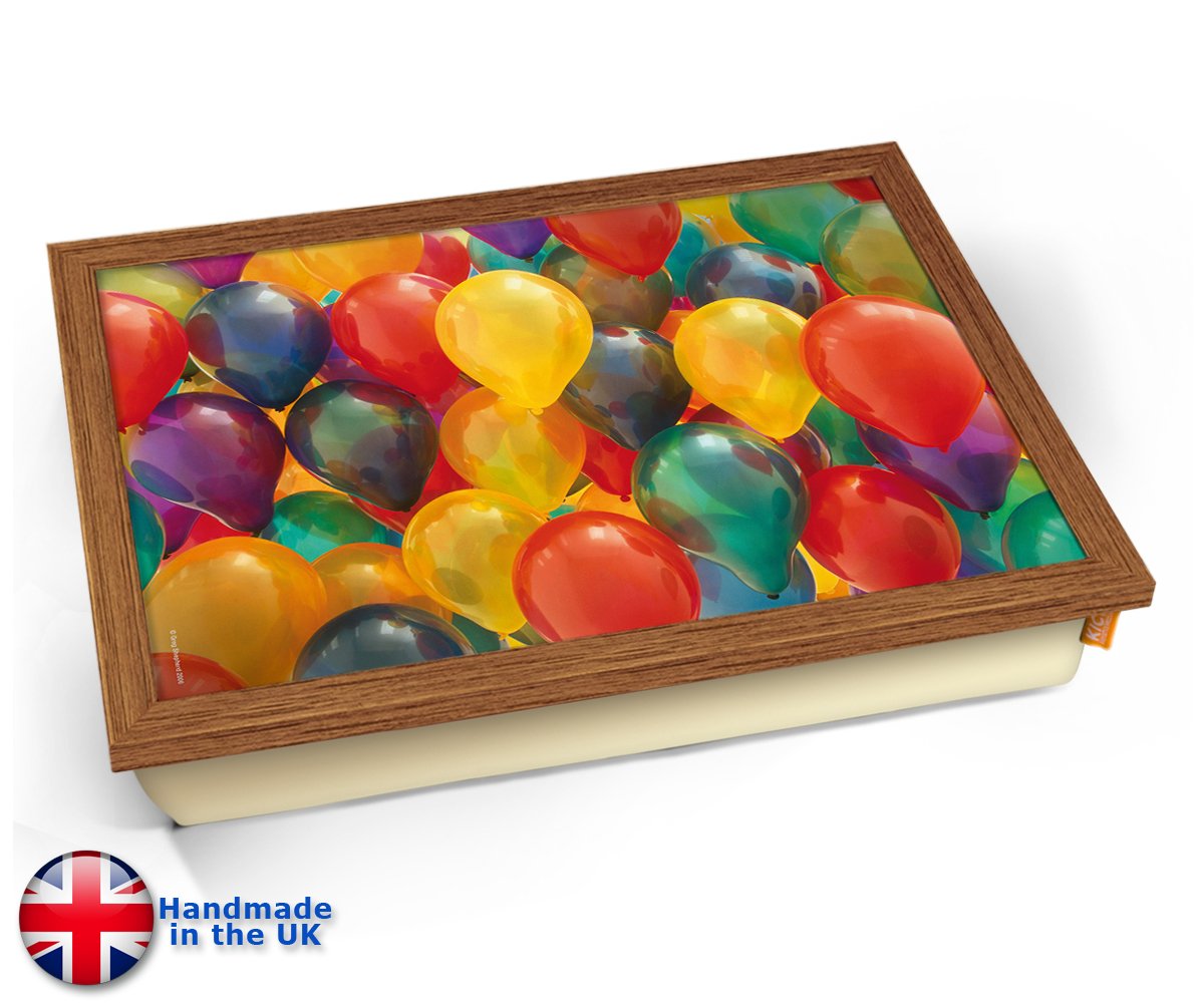 Buy KICO Balloons Cushioned Bean Bag Breakfast Bed Lap Tray Desk Wood
