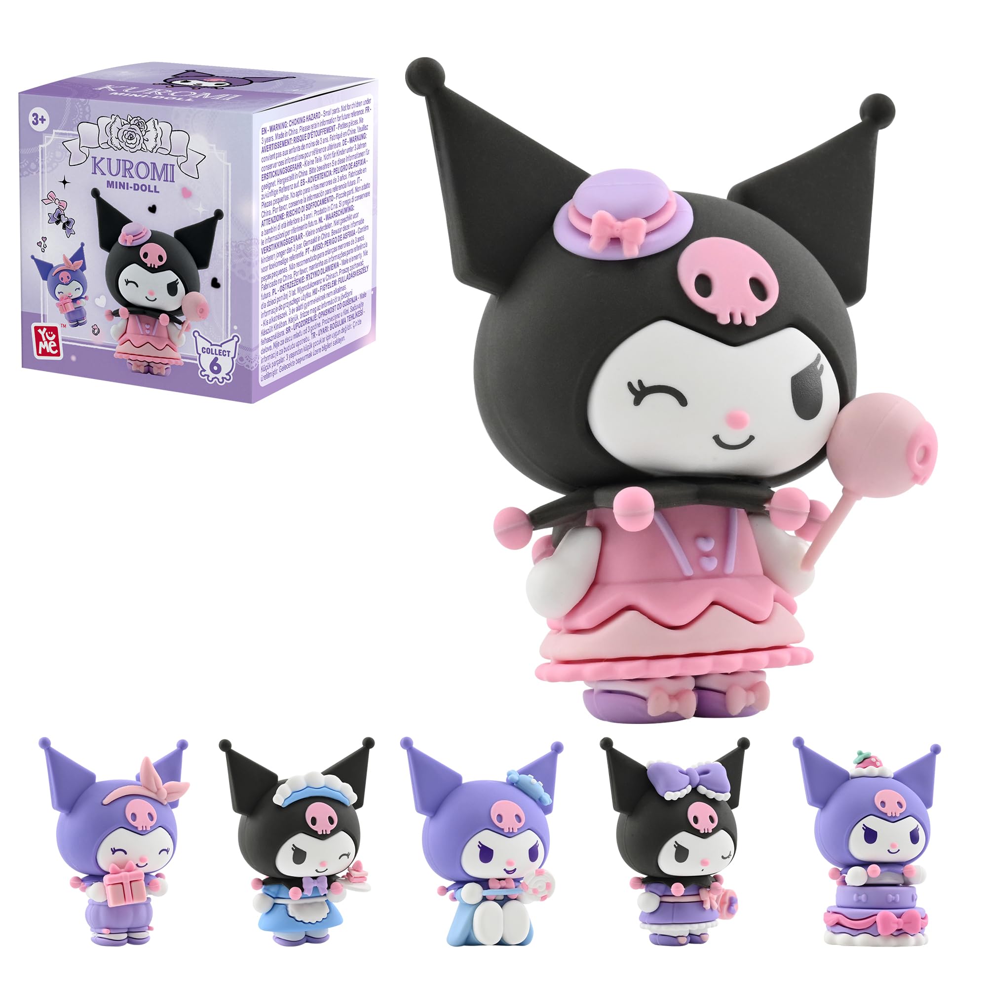 YuMe Hello Kitty and Friends 5cm Mini-Doll Kuromi Birthday Party Series