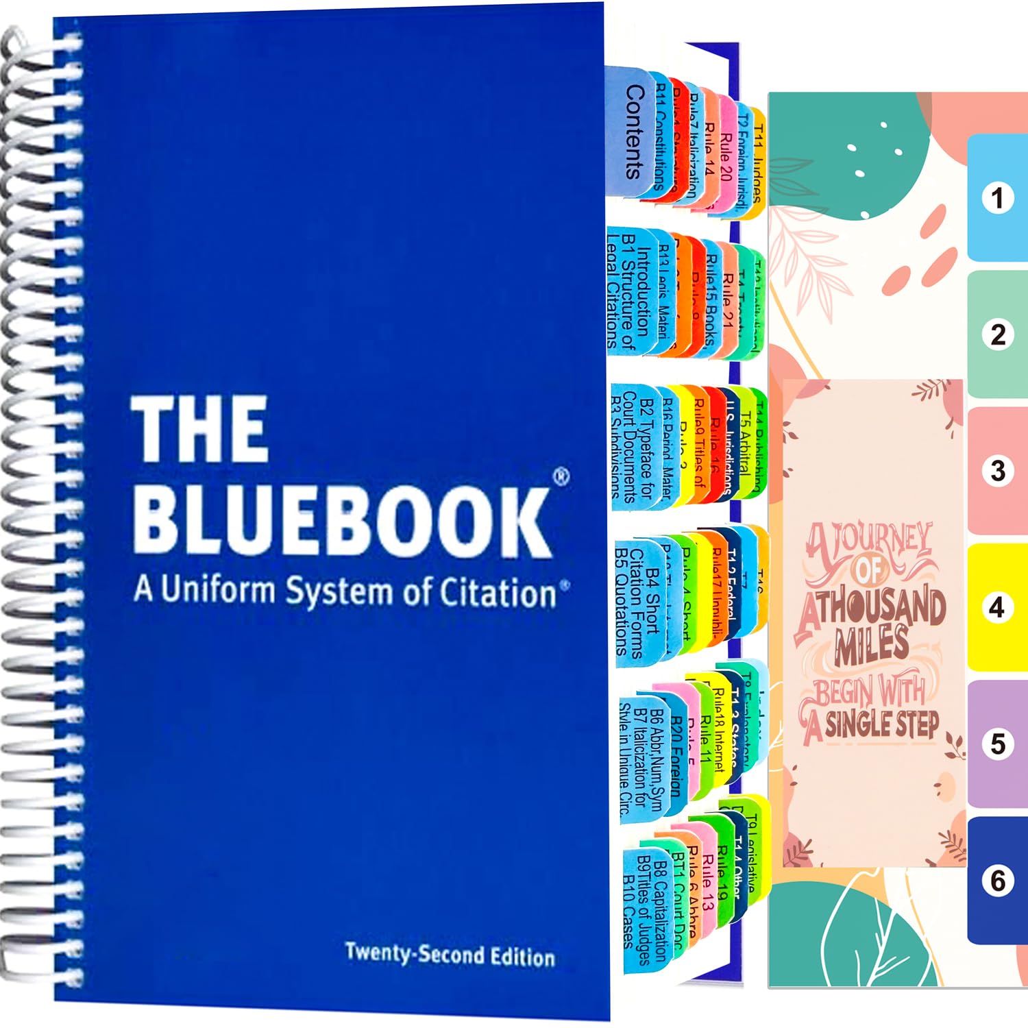 Index Tabs for The Bluebook: A Uniform System of Citation 22nd Edition. Color-Coded and Laminated The Bluebook Tabs,with Page Markers and Alignment Guide & Bookmark(Book not Included)