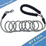 MayPaw Poignée de chien à corde lourde, 3/4/5/6/7/8/10/12/15FT Nylon Pet Leash, manche souple rembourrée Épaisseur Lead Leash pour grands chiens moyens Petit chiot