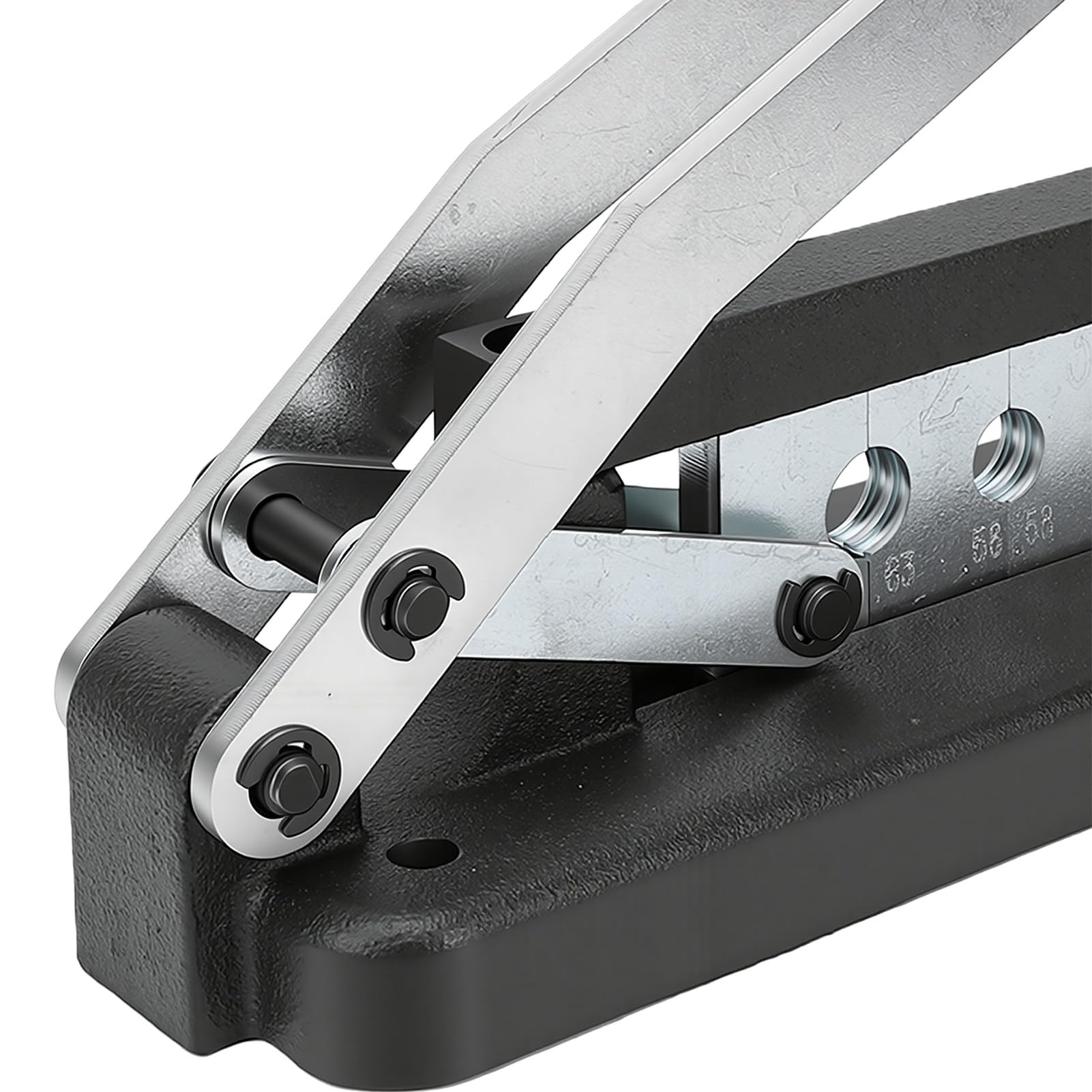 Shkalacar Herramienta de Prensado de Mangueras Alta Resistencia con 5 Troqueles y 100 Casquillos para Kit Reparación Mangueras Aire Caucho PVC 1/4 5/16 3/8 Pulgadas