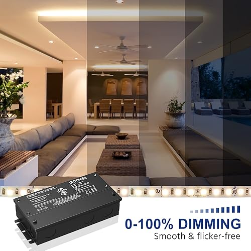 Miniatura 6 de GOOVER Controlador LED regulable de 60 W, transformador AC 100V-277V a CC 12V, atenuación 5 en 1 ELVMLVTRIAC0-10V1-10V10V PWMpotenciómetro,