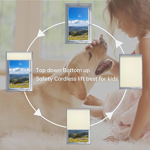 Miniatura 3 de Changshade - Cortina enrollable sin cordón y opaca oscurecimiento de la habitación persiana enrollada para bloqueo de la luz protección solar 27