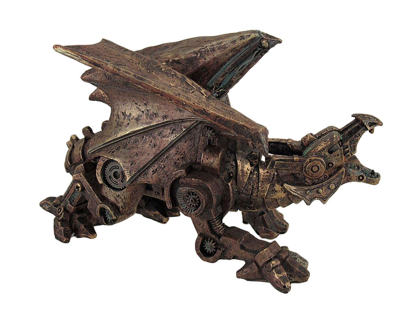 Amazon.co.jp: メタリック銅仕上げメカニカルスチームパンクドラゴン像