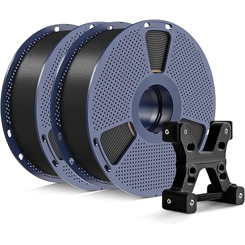 Official SUNLU PETG Filament 1.75mm, 2kg(4.4lbs) 3D Printer Filament Bundle, Strong Toughness, Better Layer Adhesion, Dimensional Accuracy +/- 0.02mm, Black+Black