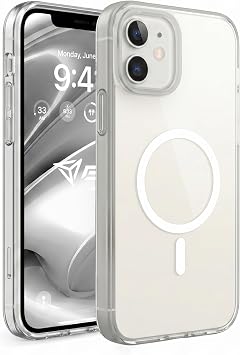 Babilden iPhone 12/12 Pro İçin Kılıf Magsafe İle Uyumlu Şeffaf Sert Kristal Mika Sararmaz Telefon Kılıfı