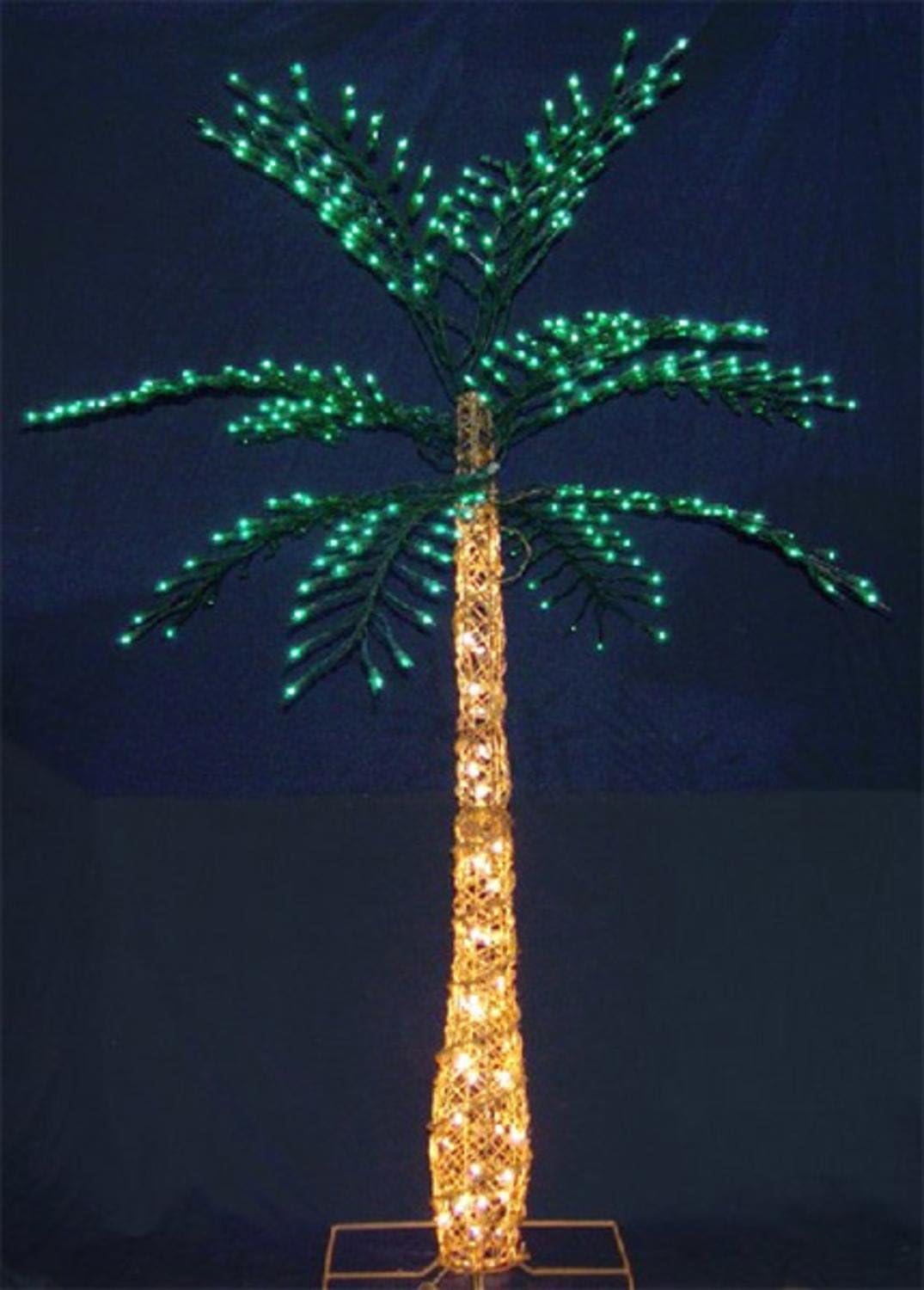 Hofert 6.5' Lighted Tropical Palm Tree with Grapevine Design Outdoor Yard Decoration