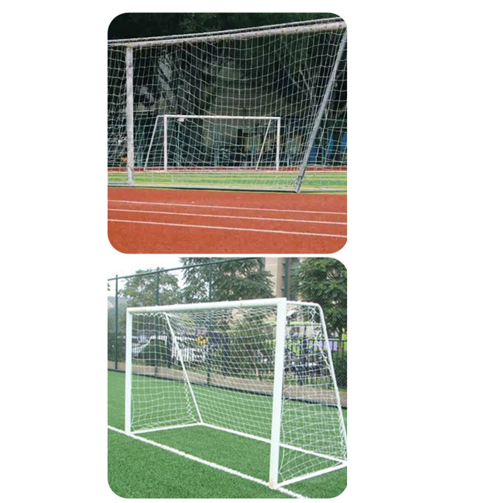 Rete di Ricambio per Porta da Calcio E Cinghie di Fissaggio in Nylon Bianco per Porte da Calcio di 12 Piedi X 6 Piedi