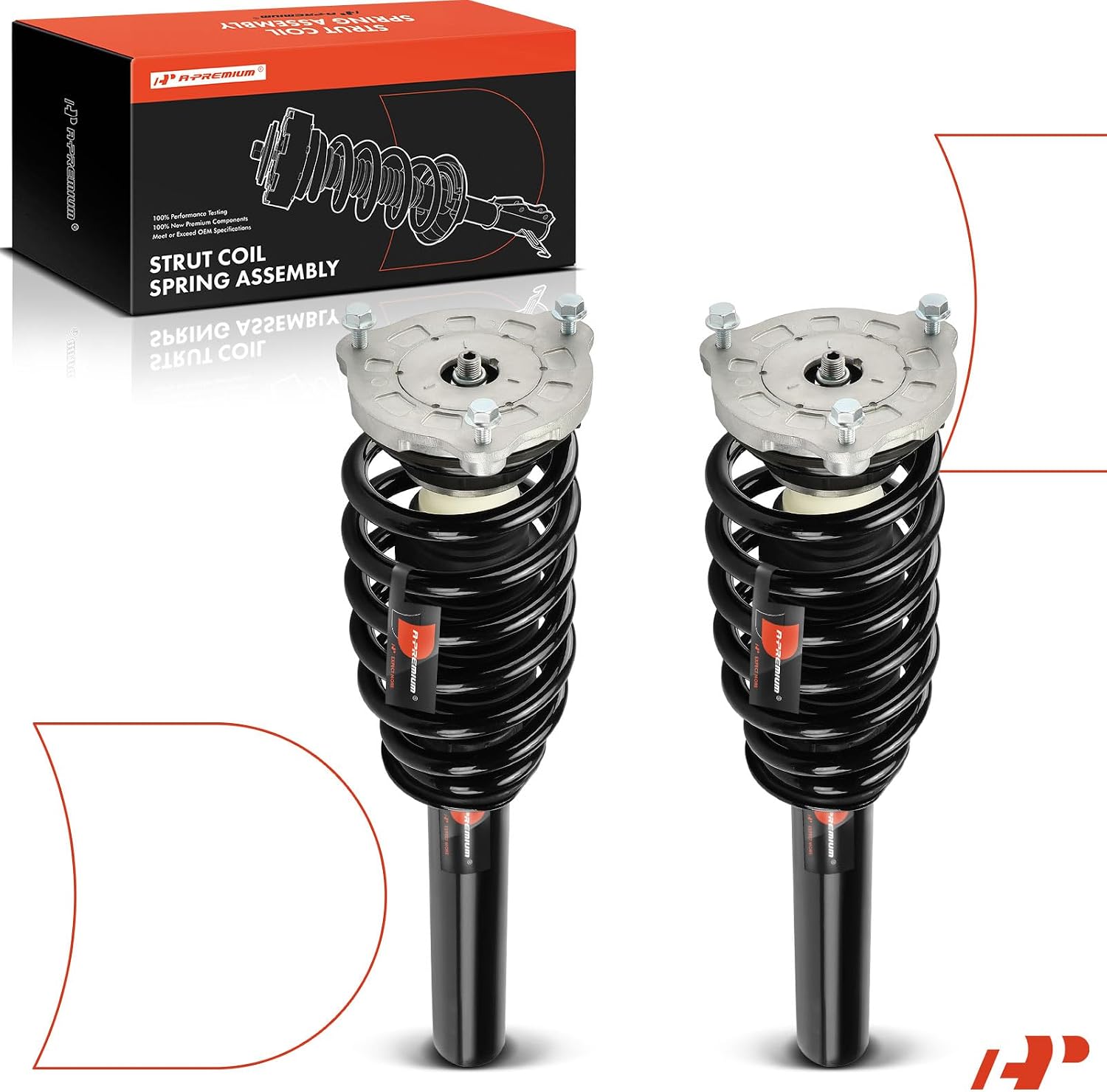 A-Premium Front Struts with Coil Spring Compatible with Volvo | for Volvo XC90 2017 2018 2019-2x Replacement Suspension Complete Strut Assembly Shock with Coil Spring