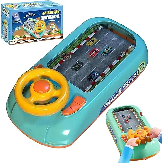 Spacecraft driving simulator | racing adventure car toys with steering wheel | interactive steering wheel toy with music and vehicle sound effects, driving games for boys girls ages 3 + 001