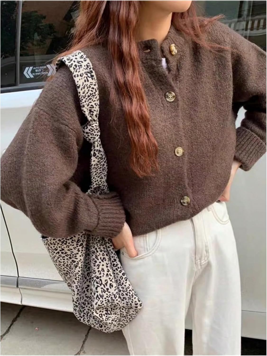 Women's Vintage Button Down Cardigan Sweaters Long Sleeve Loose Trendy Knit Cardigans - Image 5
