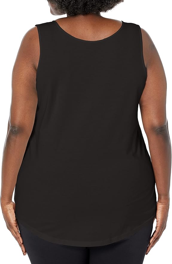 JUST MY SIZE Women's Size Cotton Jersey Shirttail Tank 30
