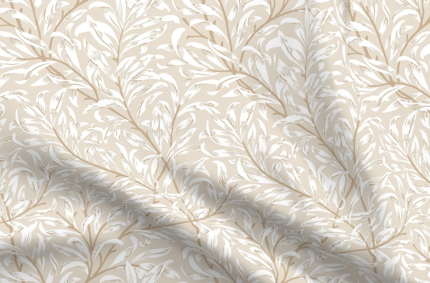 Spoonflower Fabric - Victorian William Morris Antique Vintage Historical Timeless Classic Printed on Petal Cotton Fabric Fat Quarter - Sewing Quilting Apparel Crafts Decor