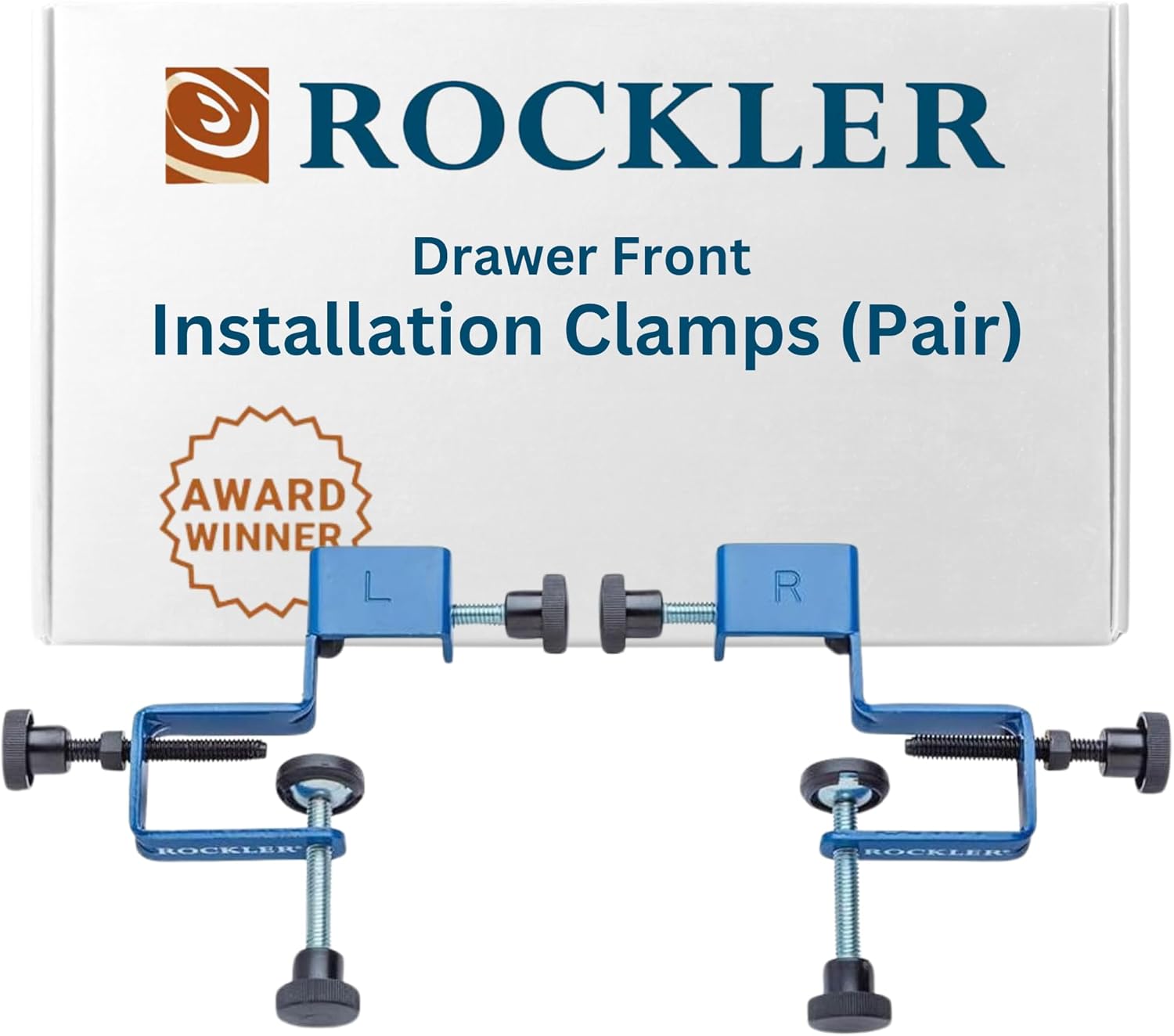 Rockler Cabinet Drawer Installation Clamps – Right, Left-Side Drawer, Cabinet Tools – Steel, Plastic Drawer Front - Front Woodworking Clamps for Easy, Fast Installation