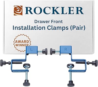 Rockler Cabinet Drawer Installation Clamps Right, Left-Side Drawer, Cabinet Tools Steel, Plastic Drawer Front - Front Woodworking Clamps for Easy, Fast Installation