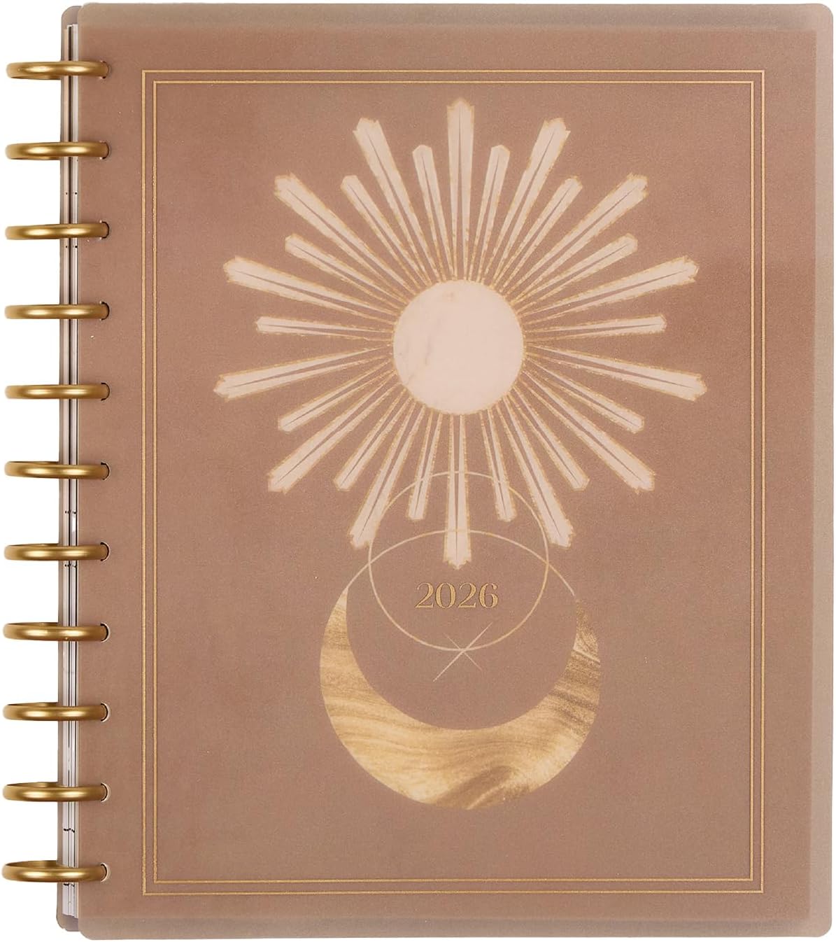 Happy Planner Disc-Bound Planner Jan.–Dec. 2026, Includes 3 Extra Months and 2 Sticker Sheets, Big Size, 8.5" x 11", Dashboard Layout, Star Lover Star Lover-2026