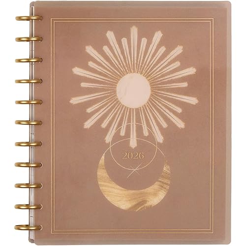 Happy Planner Disc-Bound Planner Jan.–Dec. 2026, Includes 3 Extra Months and 2 Sticker Sheets, Big Size, 8.5" x 11", Dashboard Layout, Star Lover