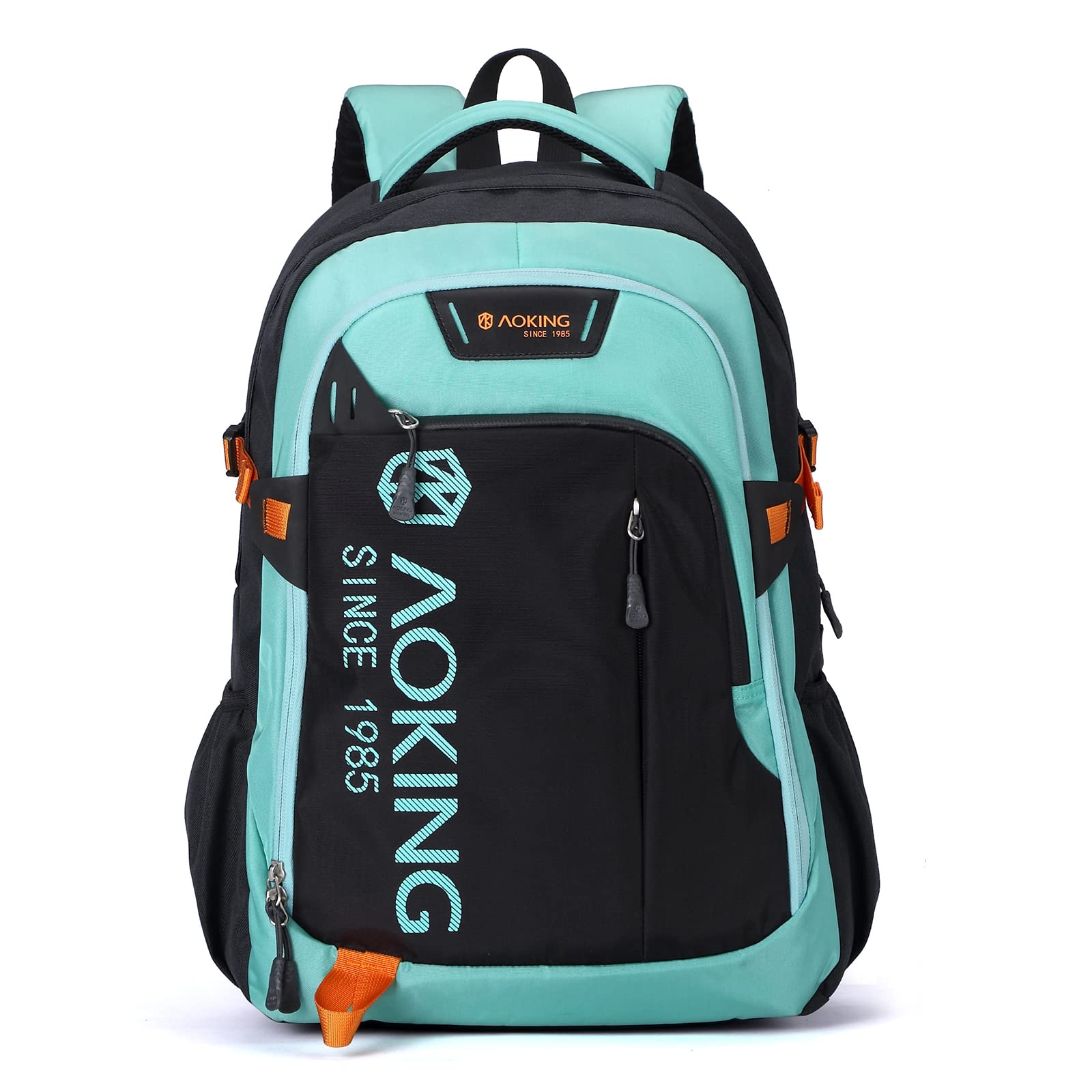 Aoking, serie SN57605, zaino per la scuola, zaino da città e da lavoro, 30 litri, per laptop fino a 17", impermeabile, Opzione (SN57605-7B): sistema elastico e a molla
