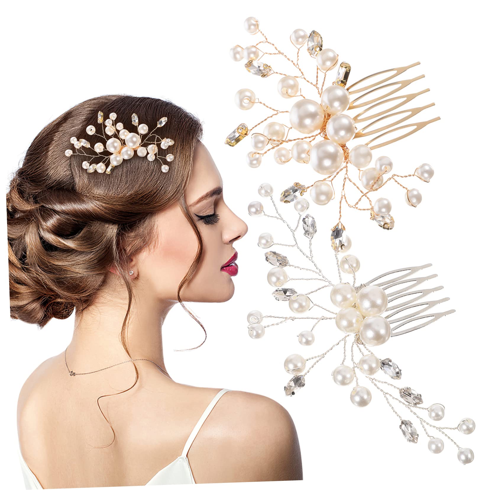 FOMIYES 10stücke Braut Haarschmuck Mit Perlen Und Strass Hochzeits Haarseitenspieß Für Eleganter Haarschmamm Für Besondere Anlässe