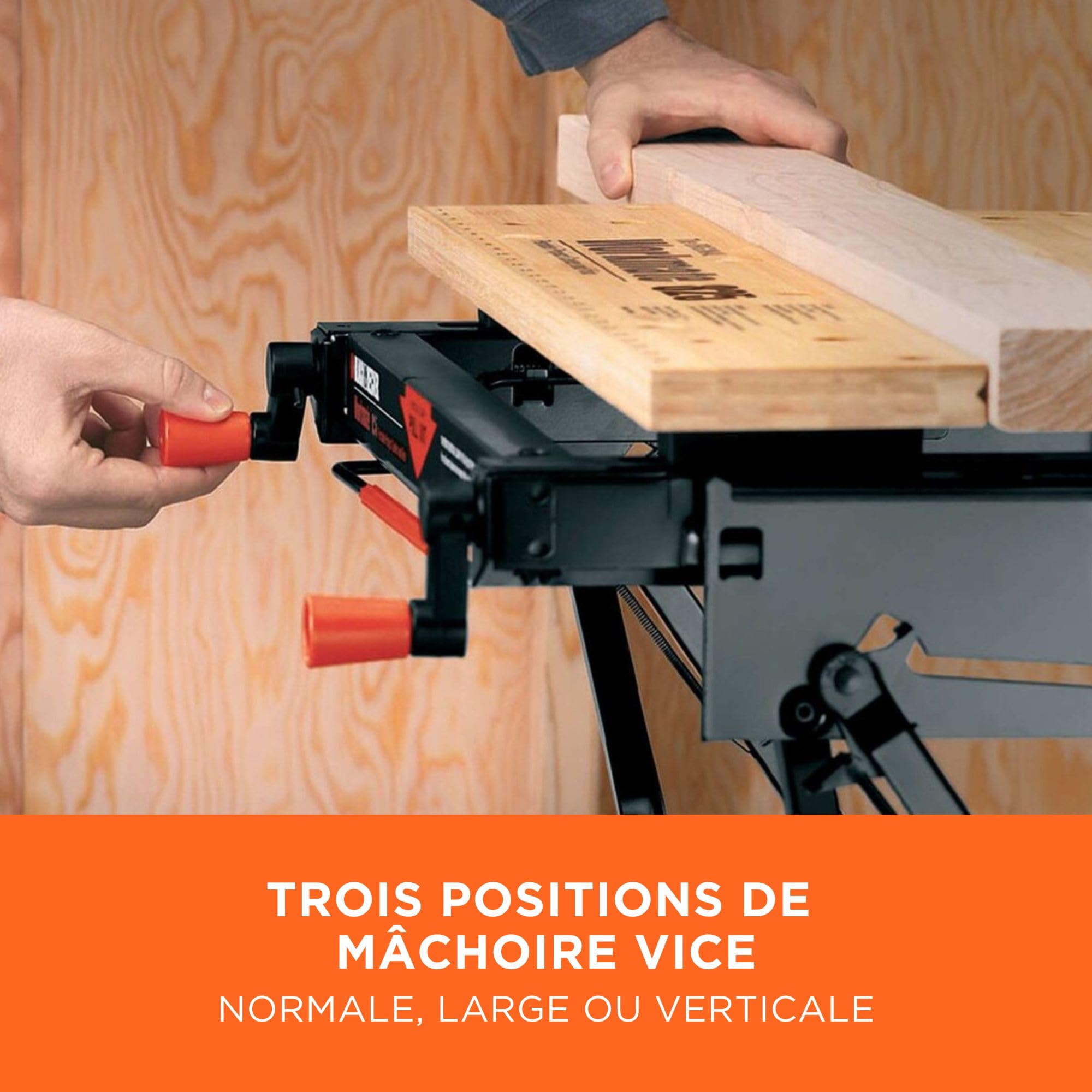 BLACK+DECKER Workmate 825 Établi Deluxe Double Hauteur WM825-XJ