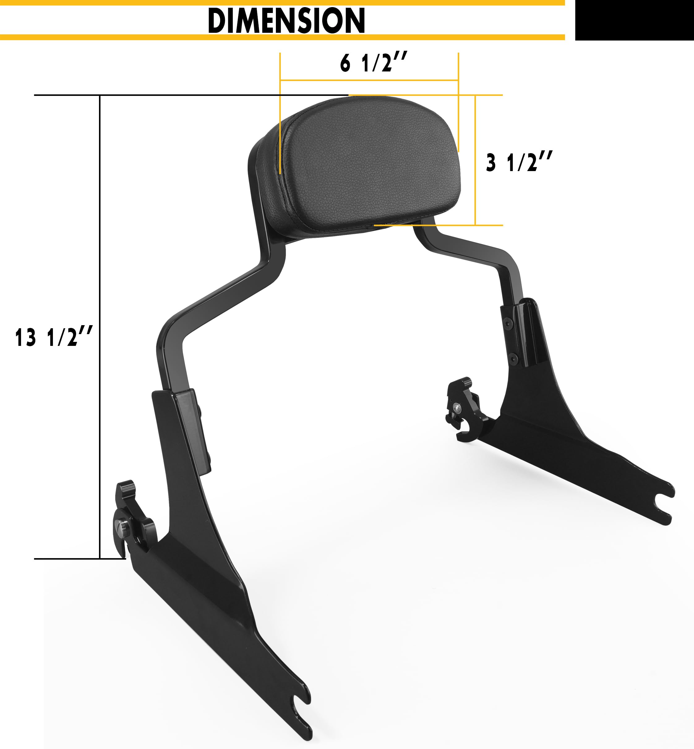 Amazon | 取り外し可能なハードウェアバックレスト シーシーバー