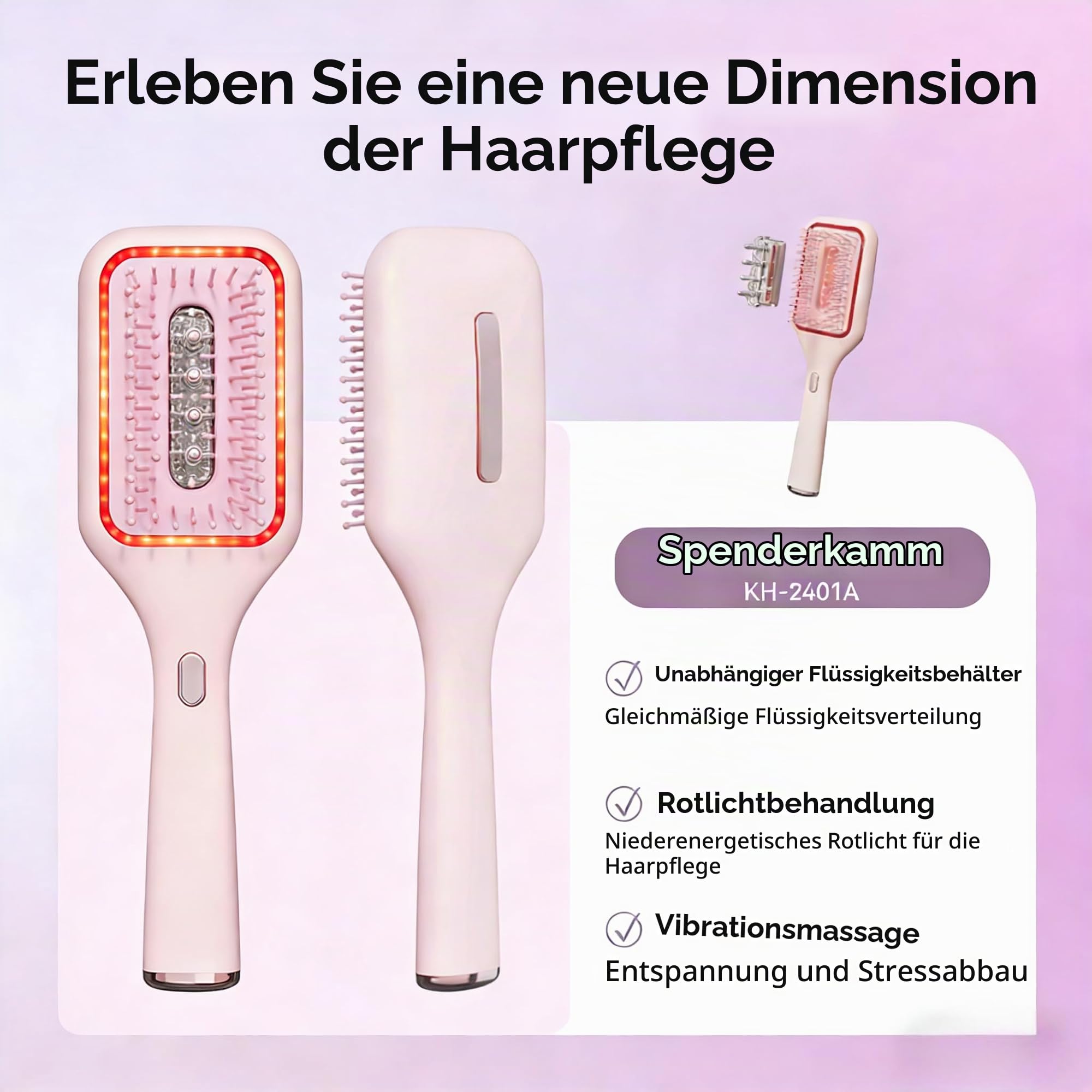 Haarbürste mit Kopfhautölspender, Geschenk für Frauen und Männer