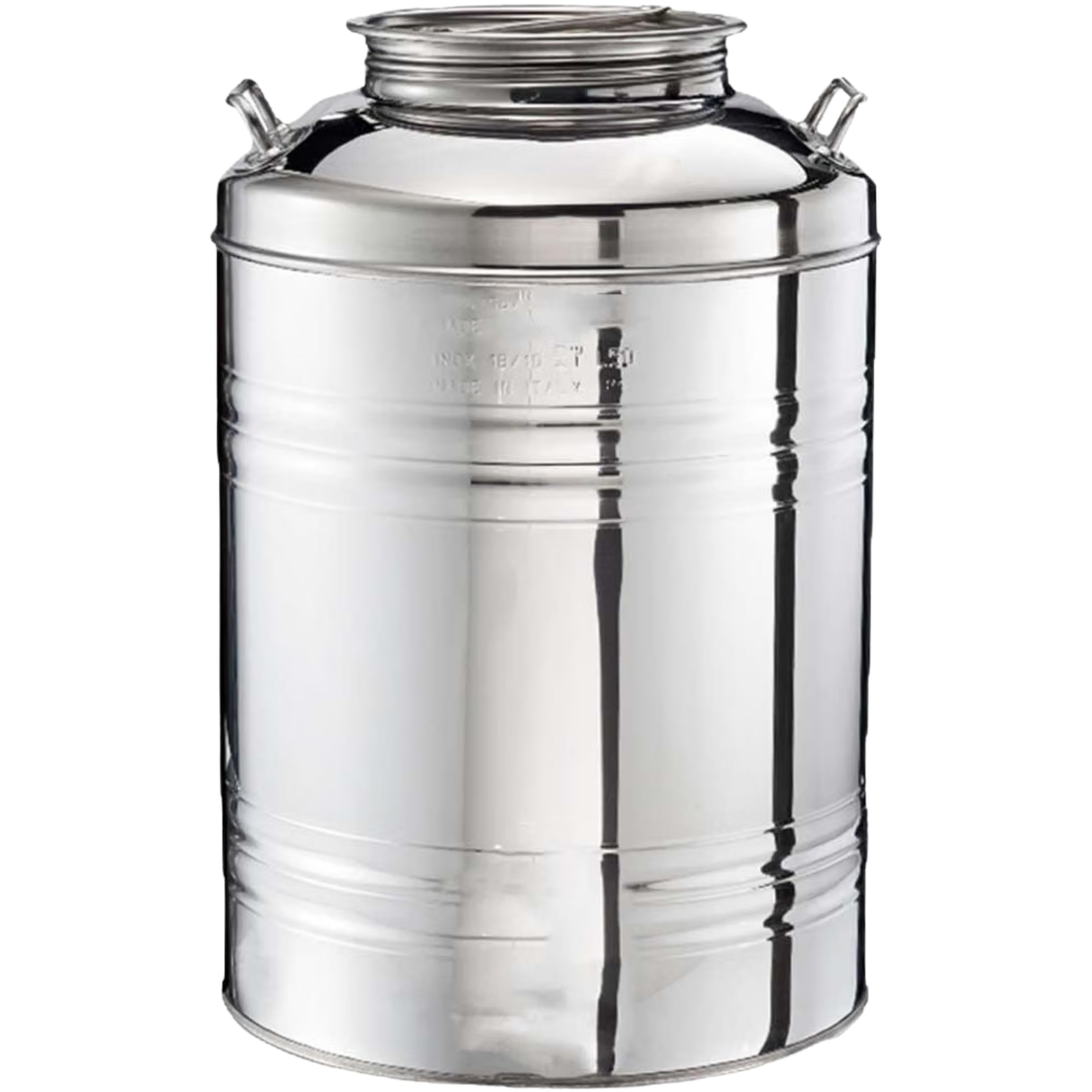 Fustino Olio 50 L Graffato Acciaio Inox 18/10 Rubinetto
