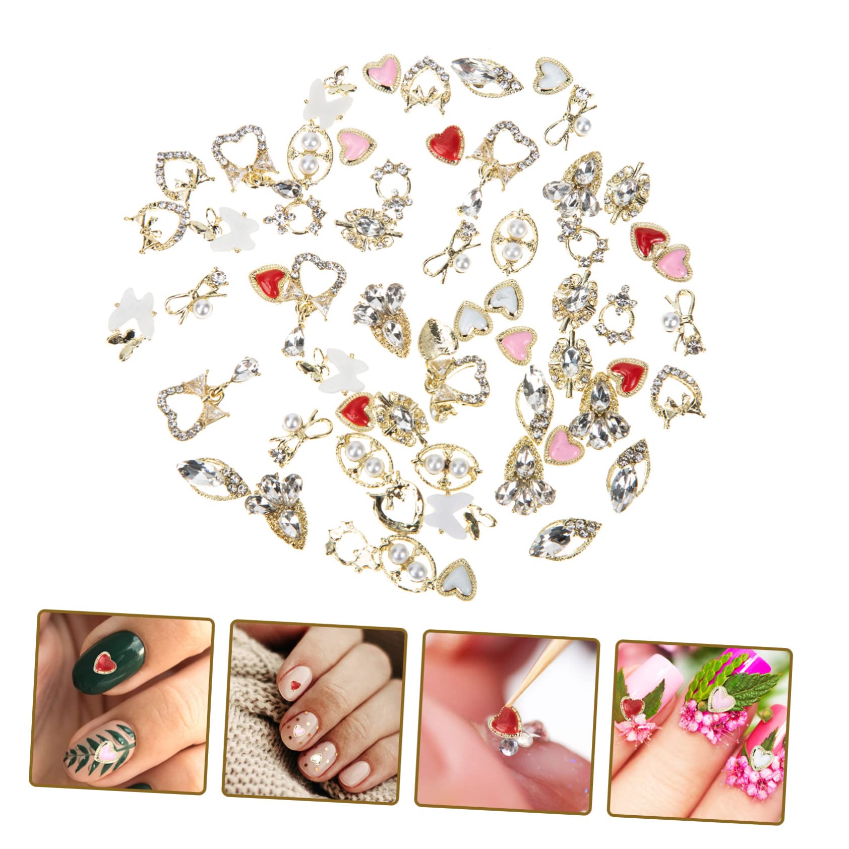 VICASKY 3 Set Decorazioni Unghie Kawaii Charms Per Manicure Te Accessori Leggeri E Durevoli Per Design Unghie Raffinati 60 Pezzi*3