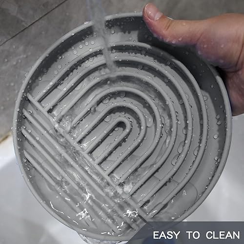 Miniatura 5 de Cuencos de alimentación lenta para perros con ventosas, cuenco de silicona para comer lentamente, diseño antideslizante para mascotas de