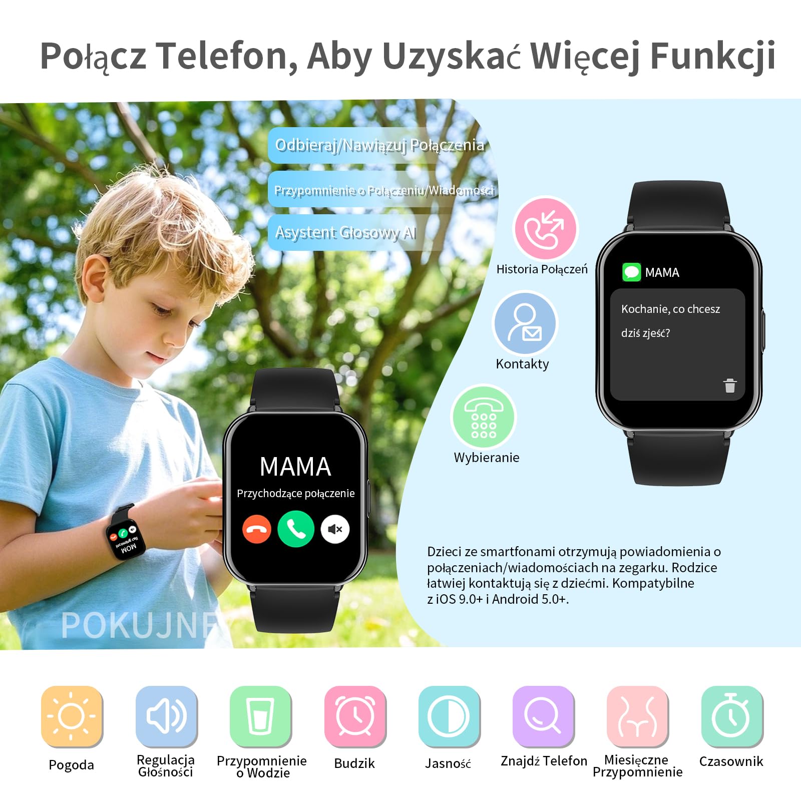 Smartwatch dla Dzieci dla Chłopców Dziewczynek - 1,83 Fitness