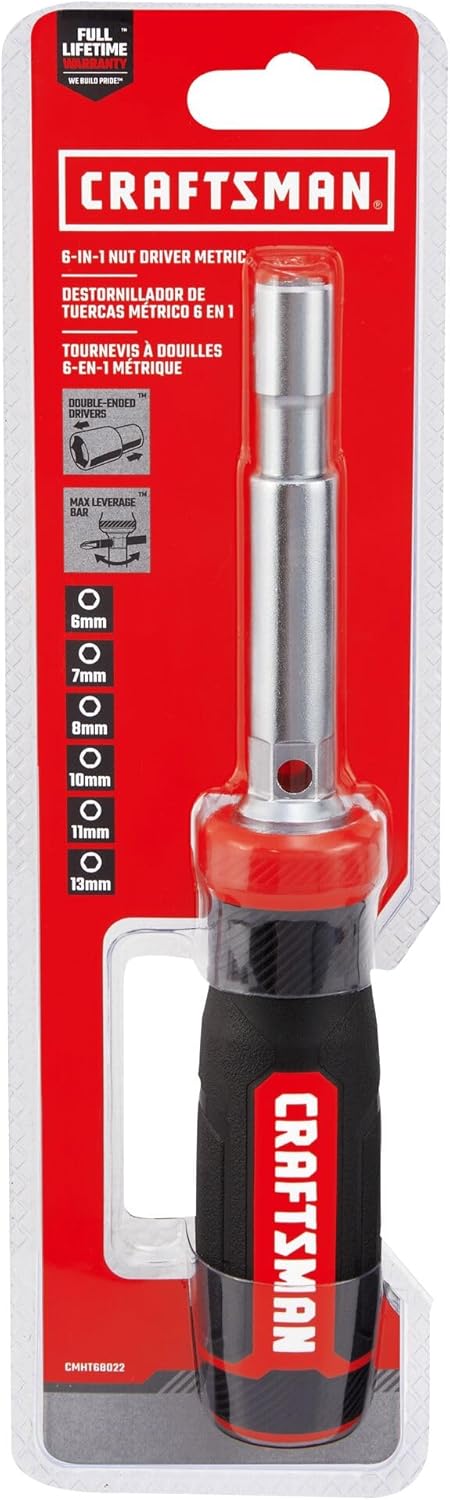 CRAFTSMAN Nut Driver with Double-Ended Sockets, 6-IN-1, MM (CMHT68022)