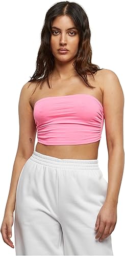 Urban Classics Haut Bandeau Fluo pour Femme, Rose Fluo, XS