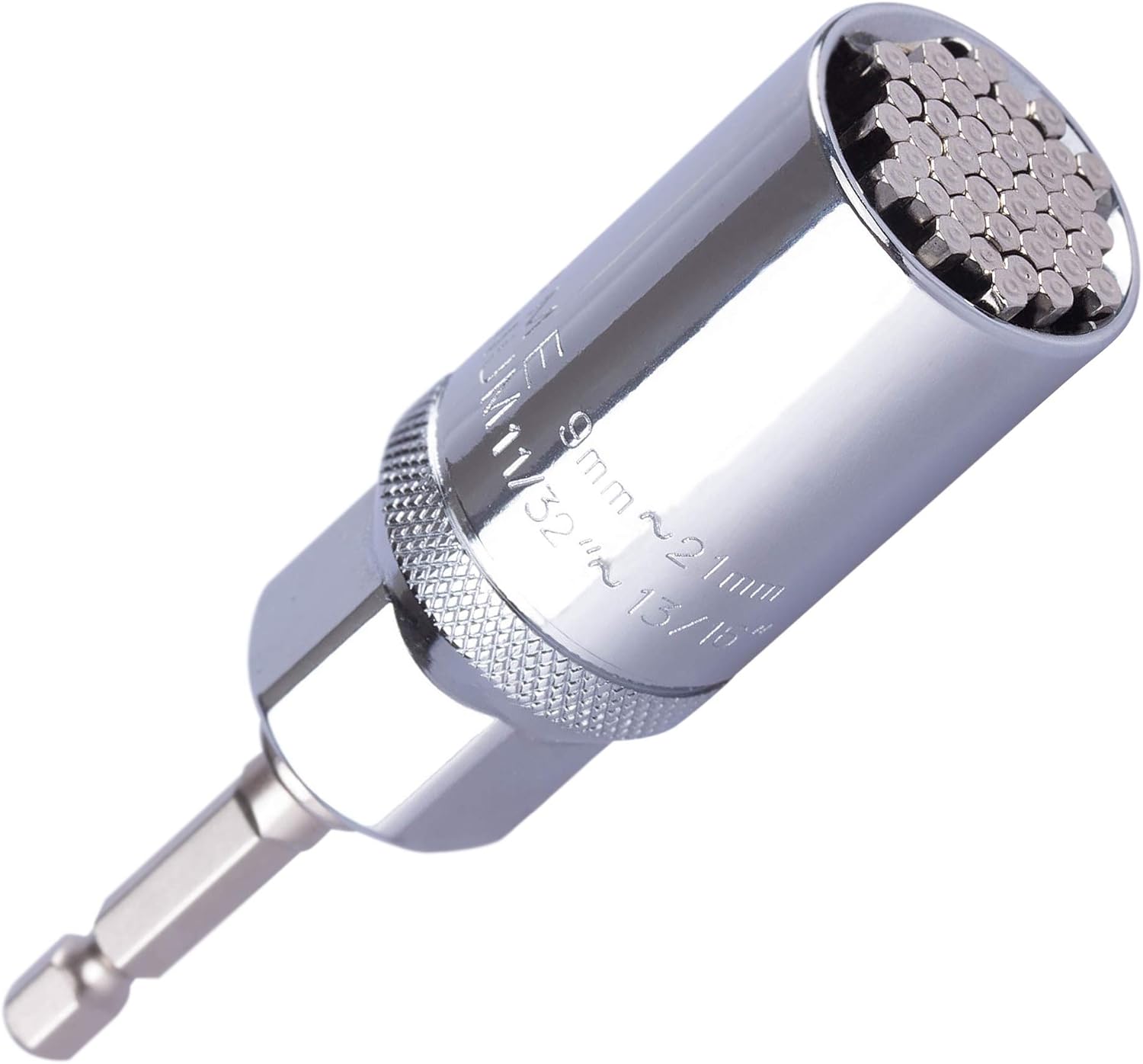 Universal Socket Tool Redesigned with Stronger Hexagon Pins Endeavor Tool That Instantly Adjusts To All Shapes And Sizes Of Bolts, Screws, Hooks And Nuts, Great for Gifts! (9-21mm)
