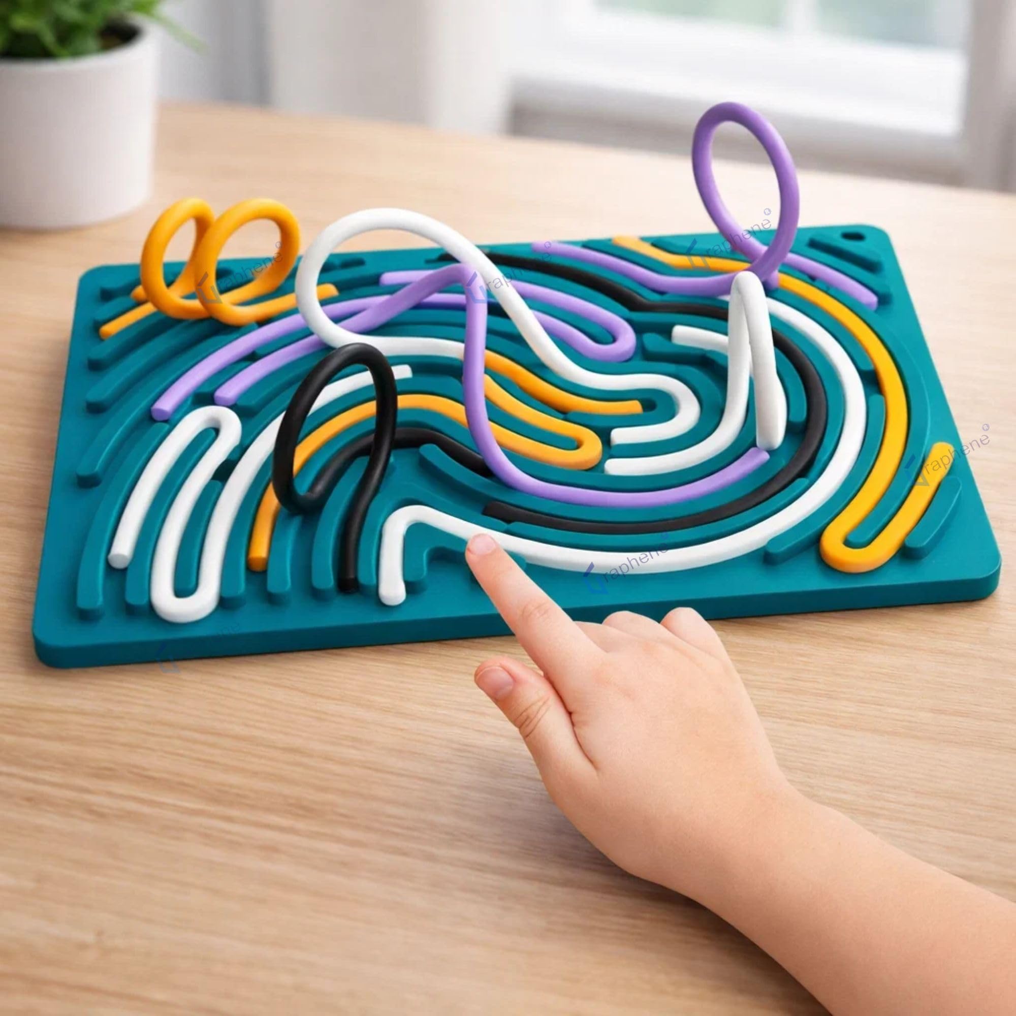 GRAPHENE Sensory Activity Board Game Silicone Calm Down Fidget Toy Stress Silent Mindfulness for Kids 3+ Anxiety Relief Social Emotional Learning Activities ADHD Toy Sensory Toy for Boy Girl-image-8